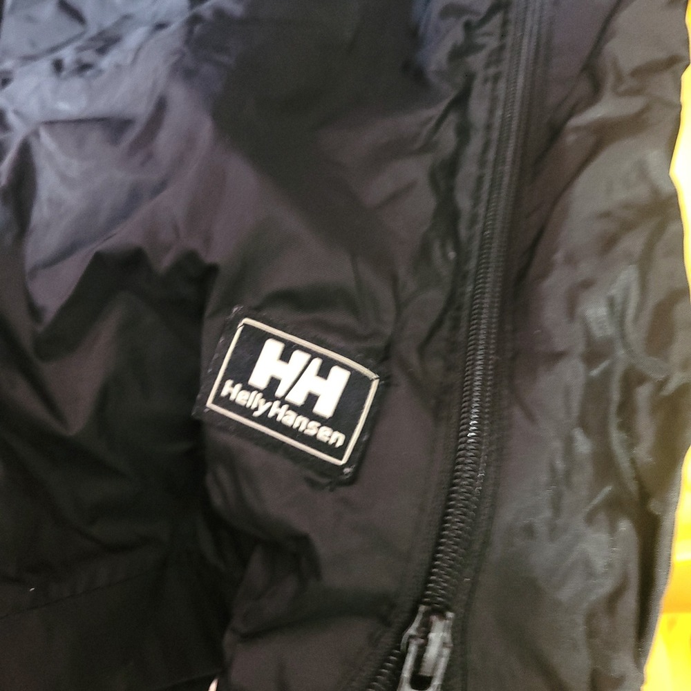 Helly Hansen Packable Rain Pants Vintage Black Full Side Zip Waterproof Large - Picture 5 of 6